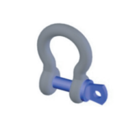 SHACKLE 1/4&quot; SCREW PIN ANCHOR, SILVER / GALVANIZED